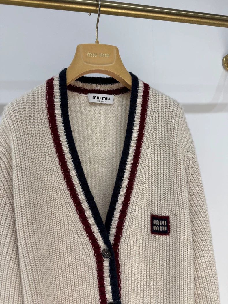 Miu Miu Miu Miu Early Spring Cardigan with Logo Size M / US 6-8 / IT 42-44 - 3 Thumbnail