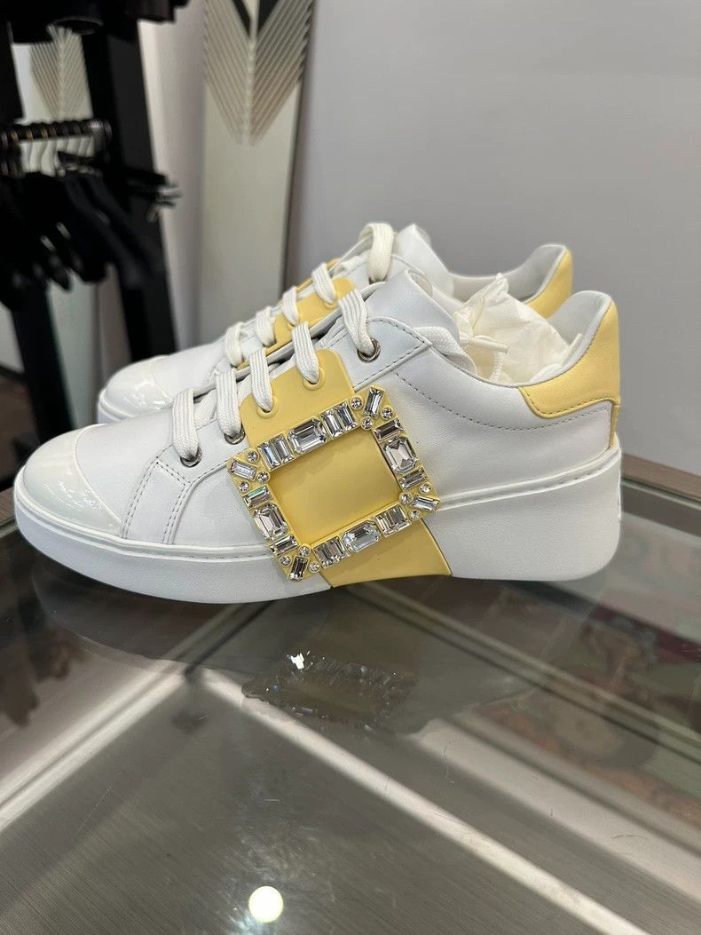Roger Vivier Roger Vivier Yellow Buckle Women's Sneakers Size US 6 / IT 36 - 3 Thumbnail