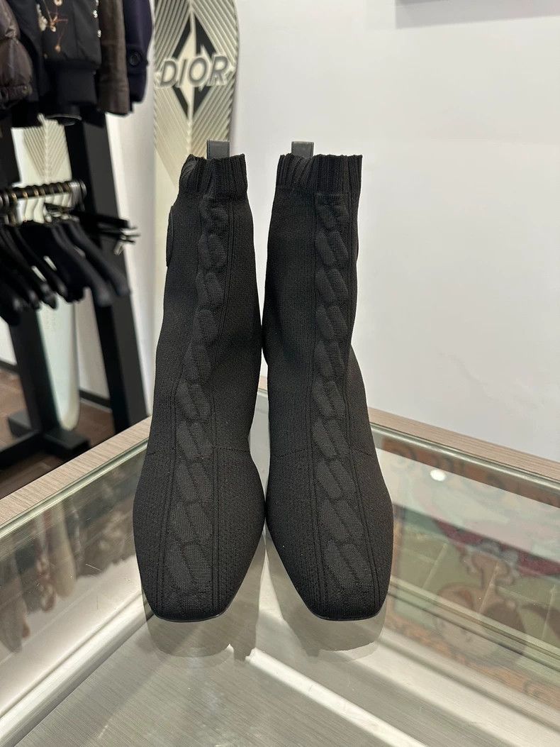 Hermes Hermes Black Women's Sock Ankle Boots Size US 7 / IT 37 - 2 Thumbnail