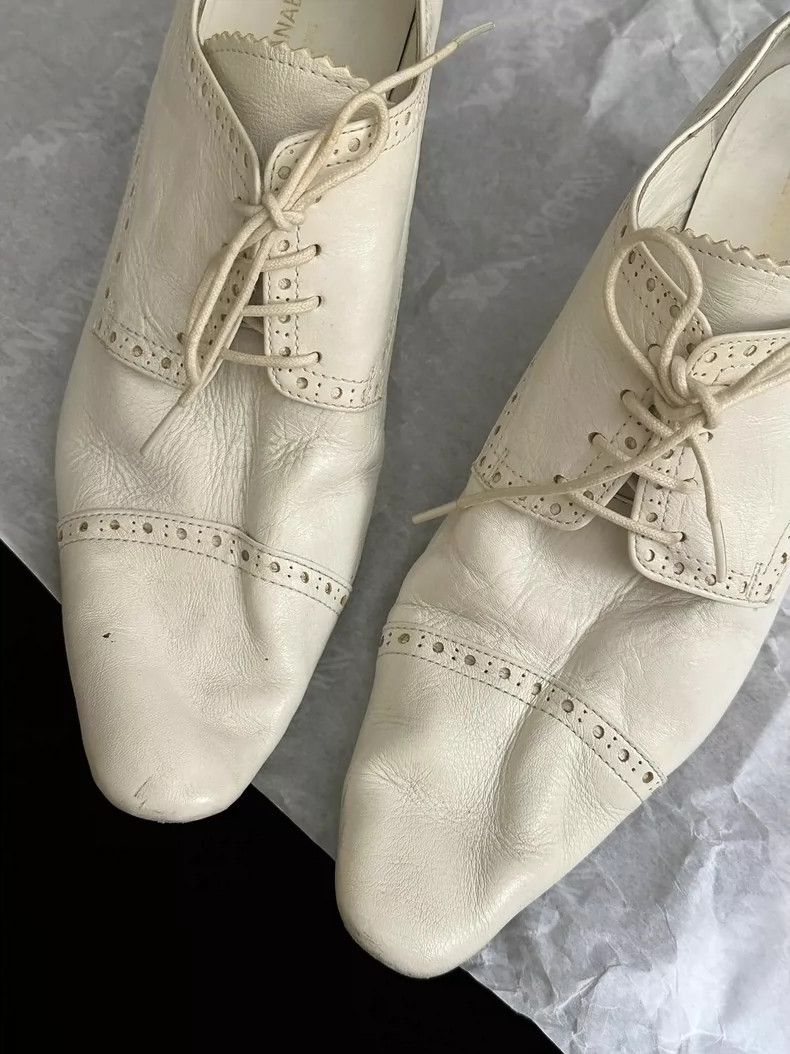 Junya Watanabe Junya Watanabe White Heeled Shoes Size US 7 / IT 37 - 9 Thumbnail