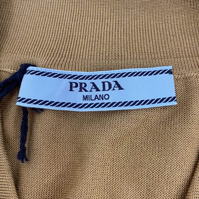 Prada Prada Brown Logo Silk Knit Vest Size XS / US 0-2 / IT 36-38 - 5 Thumbnail