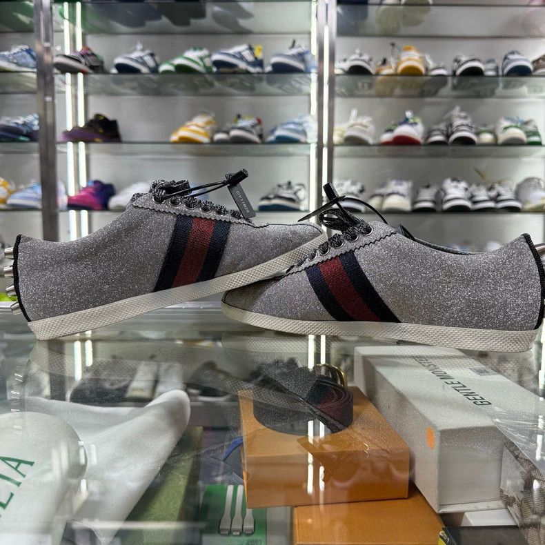 Gucci Gucci Silver Sparkling Sneakers Size 36 Size US 6 / IT 36 - 5 Thumbnail