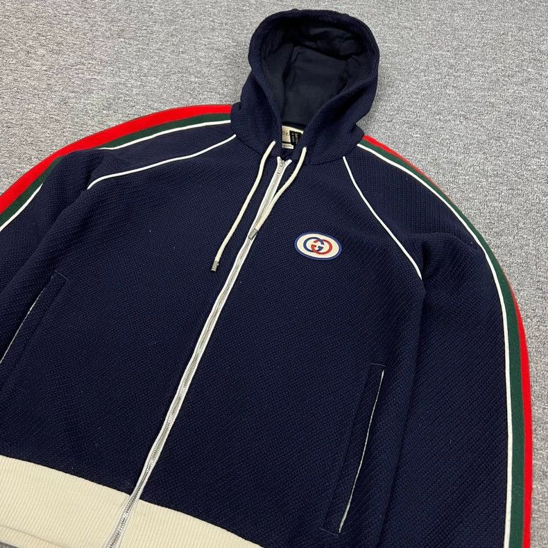 Gucci Gucci Hooded Wool Jacket with Side Stripes Size XS / US 0-2 / IT 36-38 - 3 Thumbnail