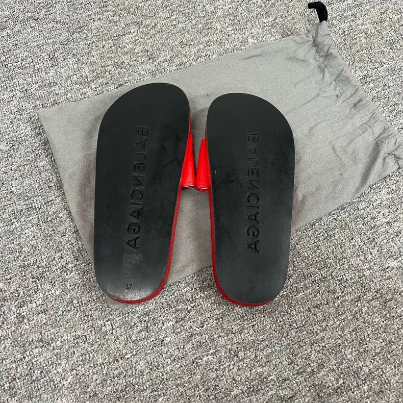 Balenciaga Balenciaga Red Slide Sandals Size 37 Size US 6 / IT 36 - 4 Thumbnail
