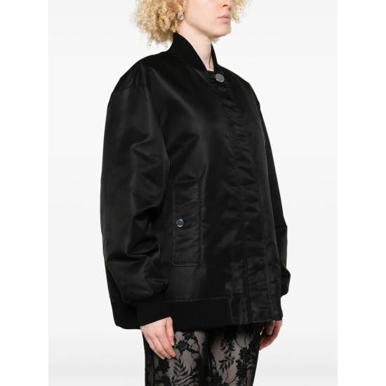Sportmax SPORTMAX Women Bomber Jackets AGAPE 240 003 BLACK Size XS / US 0-2 / IT 36-38 - 3 Thumbnail