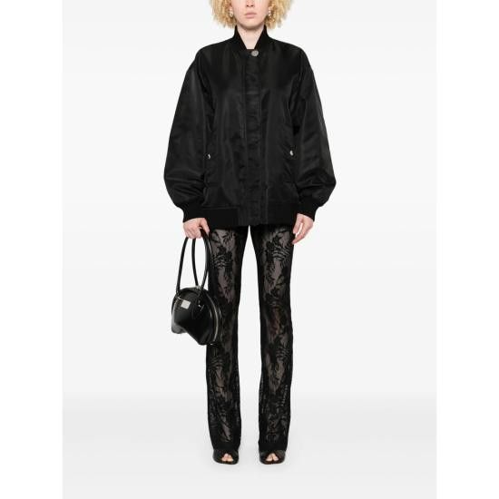 Sportmax SPORTMAX Women Bomber Jackets AGAPE 240 003 BLACK Size XS / US 0-2 / IT 36-38 - 2 Thumbnail