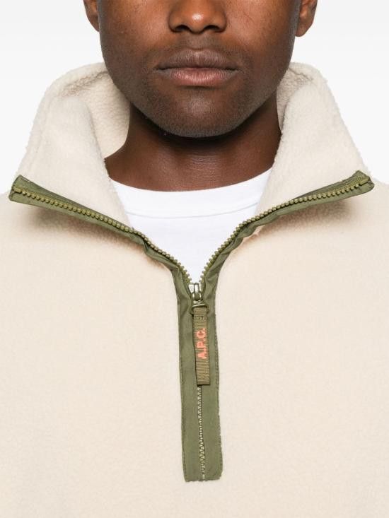 A.P.C. A.P.C. Men Hoodies PSAIF H27990AAC Beige Size US M / EU 48-50 / 2 - 2 Thumbnail