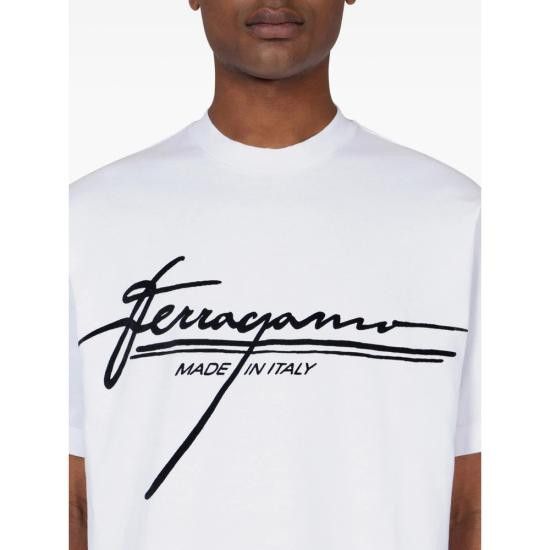 Salvatore Ferragamo SALVATORE FERRAGAMO Men T-Shirts 144859 0786470 BIANC WHITE Size US L / EU 52-54 / 3 - 5 Thumbnail