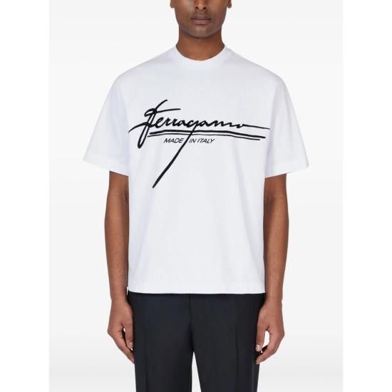 Salvatore Ferragamo SALVATORE FERRAGAMO Men T-Shirts 144859 0786470 BIANC WHITE Size US XL / EU 56 / 4 - 2 Thumbnail