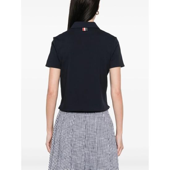 Thom Browne THOM BROWNE Women Polo Shirts FJP111A J0215 415 BLUE Size S / US 4 / IT 40 - 3 Thumbnail