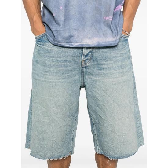 Purple Brand PURPLE BRAND Men Shorts P070 SNTM BLUE Size US 30 / EU 46 - 2 Thumbnail