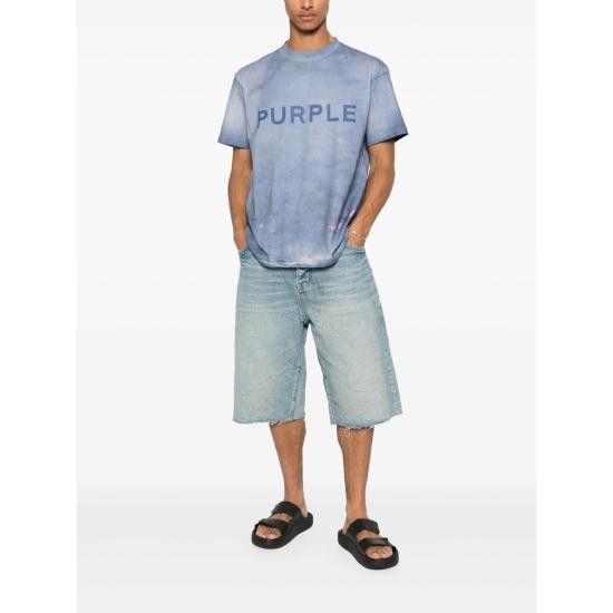 Purple Brand PURPLE BRAND Men Shorts P070 SNTM BLUE Size US 34 / EU 50 - 5 Thumbnail