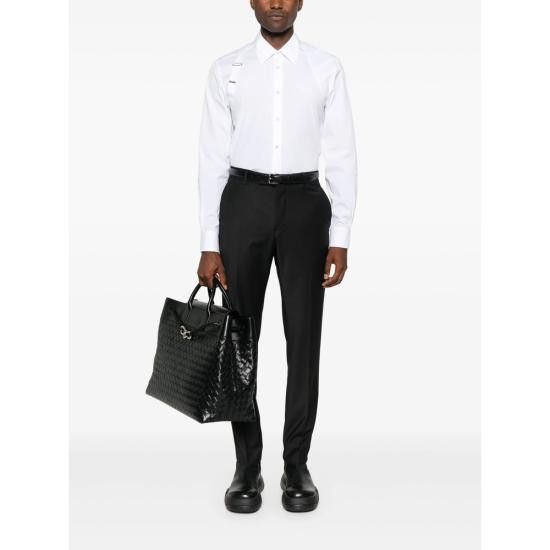 Alexander McQueen ALEXANDER MCQUEEN Men Long Tops 828170 QNAAB 9000 WHITE Size US M / EU 48-50 / 2 - 5 Thumbnail
