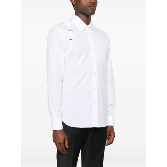 Alexander McQueen ALEXANDER MCQUEEN Men Long Tops 828170 QNAAB 9000 WHITE Size US M / EU 48-50 / 2 - 3 Thumbnail