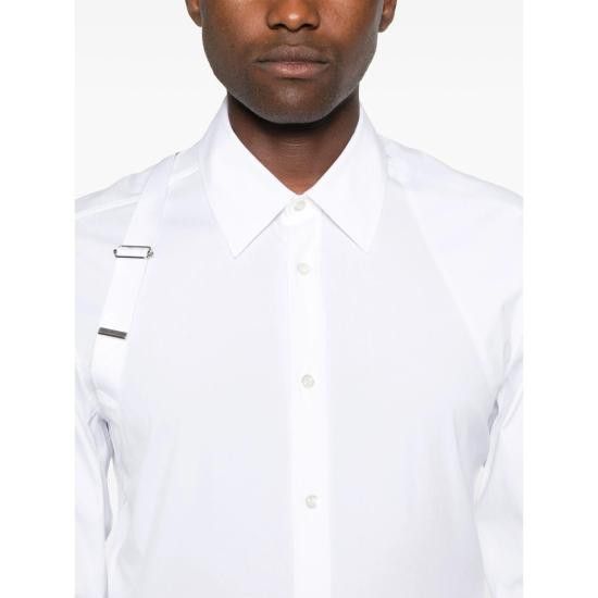 Alexander McQueen ALEXANDER MCQUEEN Men Long Tops 828170 QNAAB 9000 WHITE Size US M / EU 48-50 / 2 - 4 Thumbnail
