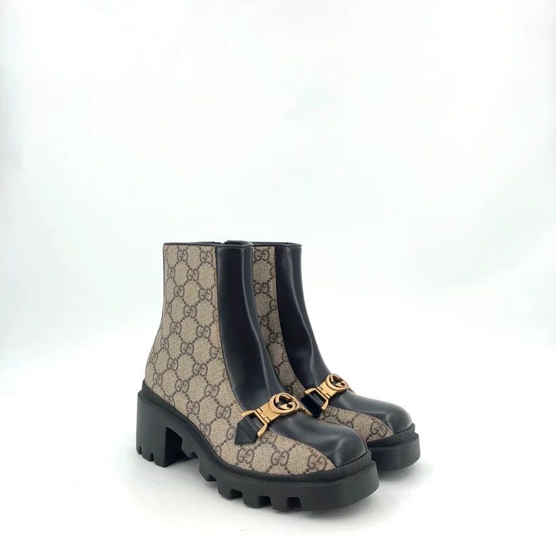 Gucci Gucci Brown Logo Casual Short Martin Boots Size US 4 / IT 34 - 2 Thumbnail