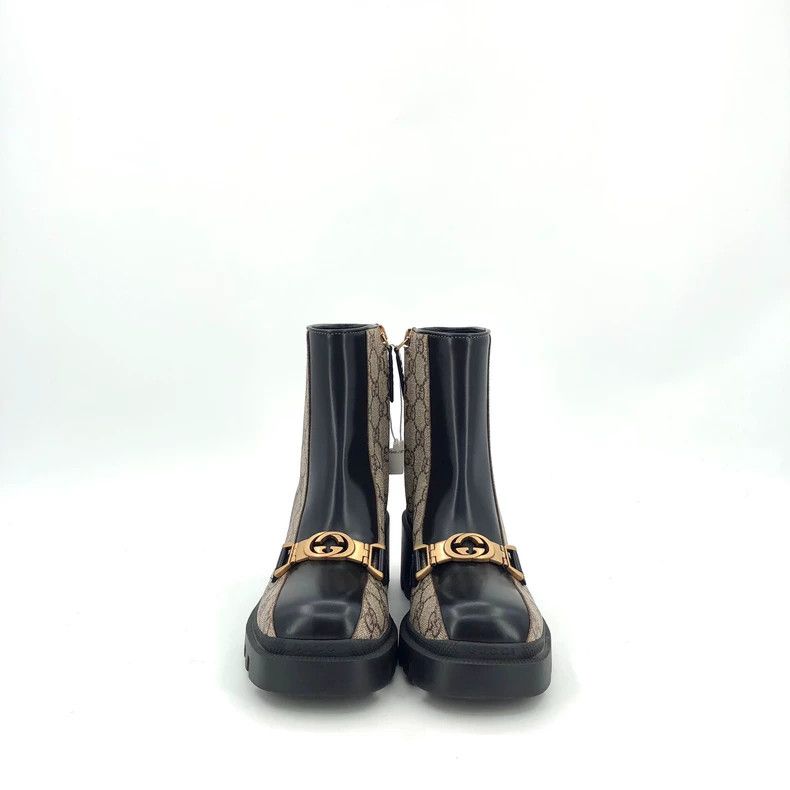 Gucci Gucci Brown Logo Casual Short Martin Boots Size US 4 / IT 34 - 3 Thumbnail