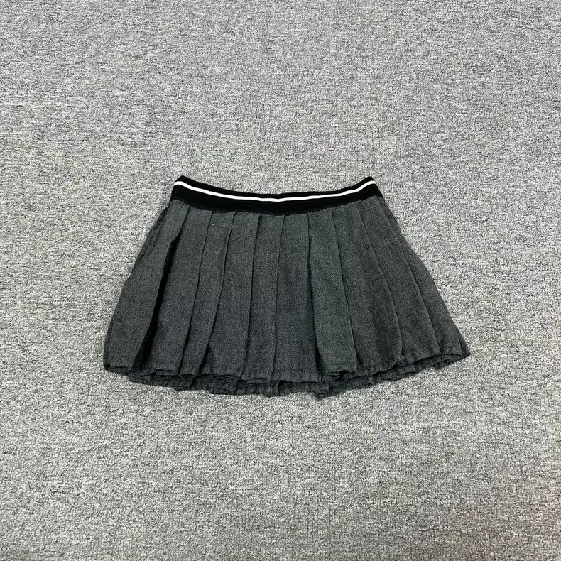 Miu Miu Miu Miu Wool Pleated Logo Mini Skirt Size 38" / US 16 / IT 52 - 2 Thumbnail