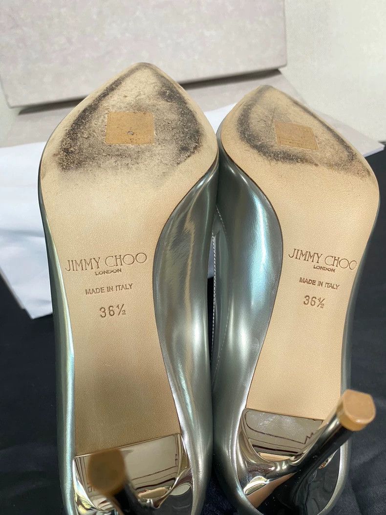 Jimmy Choo Jimmy Choo Silver High Heels Size 36.5 Size US 6 / IT 36 - 7 Thumbnail