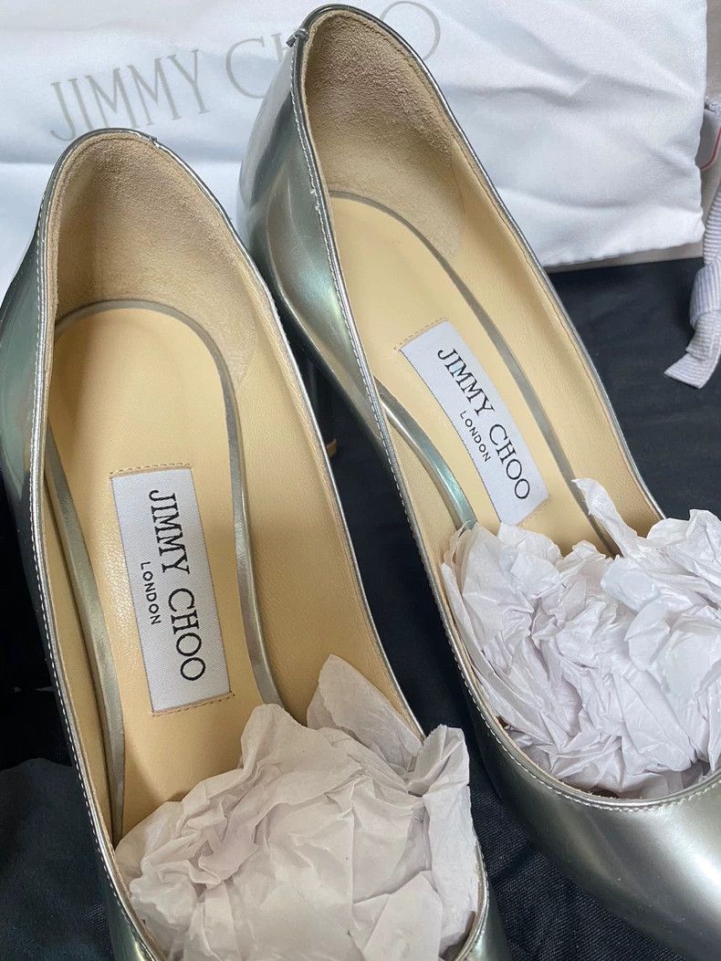 Jimmy Choo Jimmy Choo Silver High Heels Size 36.5 Size US 6 / IT 36 - 8 Thumbnail