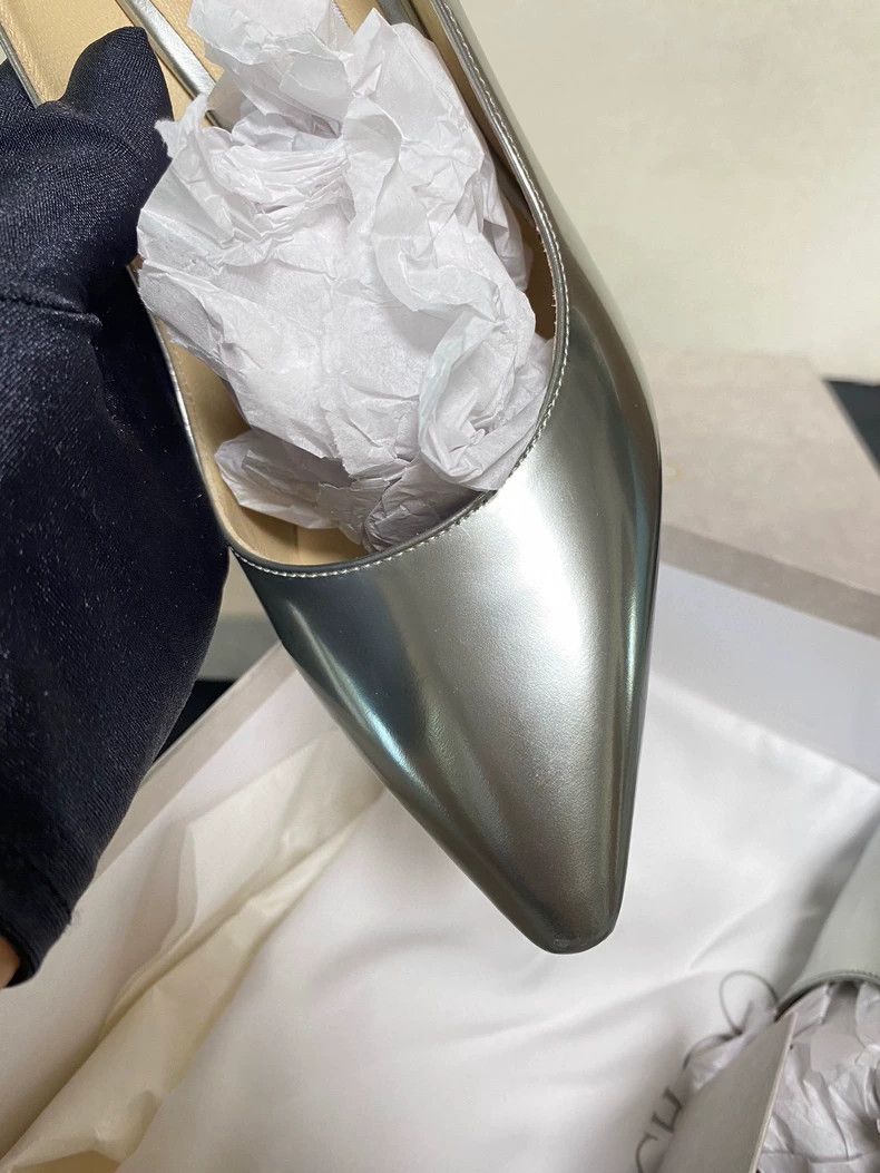 Jimmy Choo Jimmy Choo Silver High Heels Size 36.5 Size US 6 / IT 36 - 6 Thumbnail