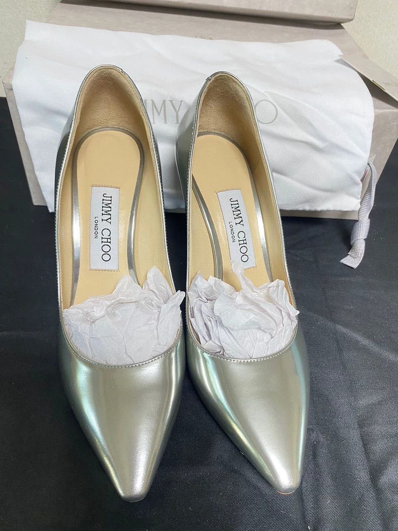 Jimmy Choo Jimmy Choo Silver High Heels Size 36.5 Size US 6 / IT 36 - 3 Thumbnail
