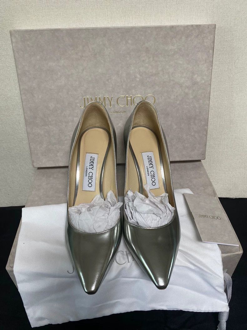 Jimmy Choo Jimmy Choo Silver High Heels Size 36.5 Size US 6 / IT 36 - 5 Thumbnail