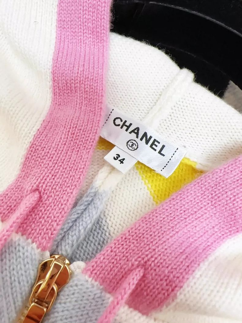 Chanel Chanel 19C Rainbow Striped Hoodie Jacket Size XS / US 0-2 / IT 36-38 - 4 Thumbnail