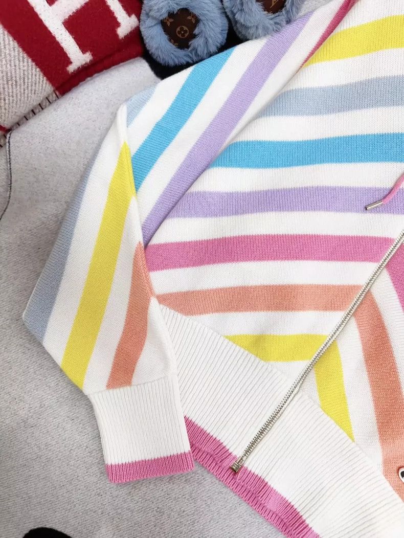 Chanel Chanel 19C Rainbow Striped Hoodie Jacket Size XS / US 0-2 / IT 36-38 - 3 Thumbnail