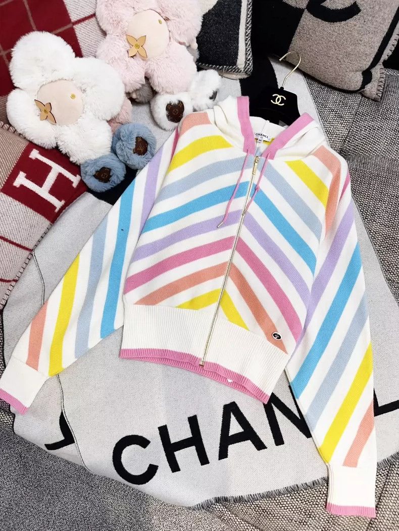 Chanel Chanel 19C Rainbow Striped Hoodie Jacket Size XS / US 0-2 / IT 36-38 - 8 Thumbnail