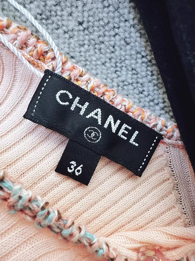 Chanel Chanel Pink Knit Short Sleeve Top Size S / US 4 / IT 40 - 4 Thumbnail
