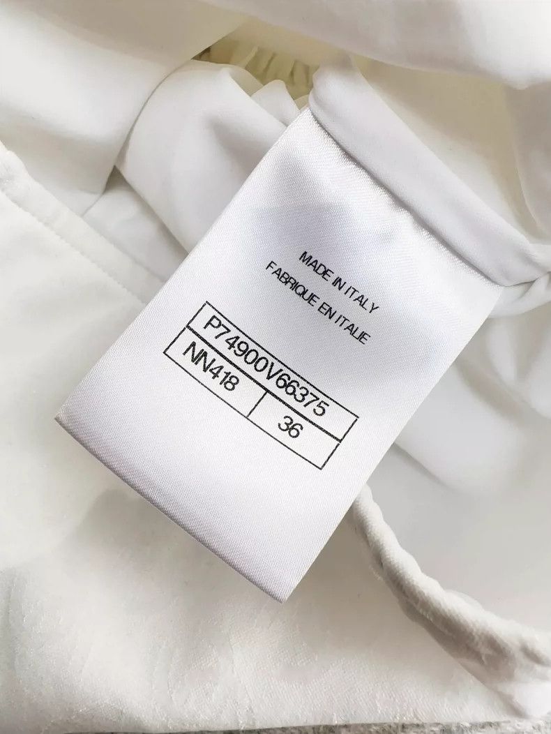Chanel Chanel White Ruffle Logo Swimwear Bodysuit Size S / US 4 / IT 40 - 6 Thumbnail