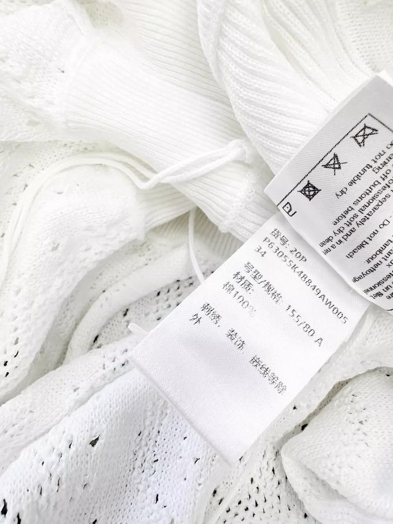 Chanel Chanel White Long Sleeve Knit Dress Size XS / US 0-2 / IT 36-38 - 7 Thumbnail