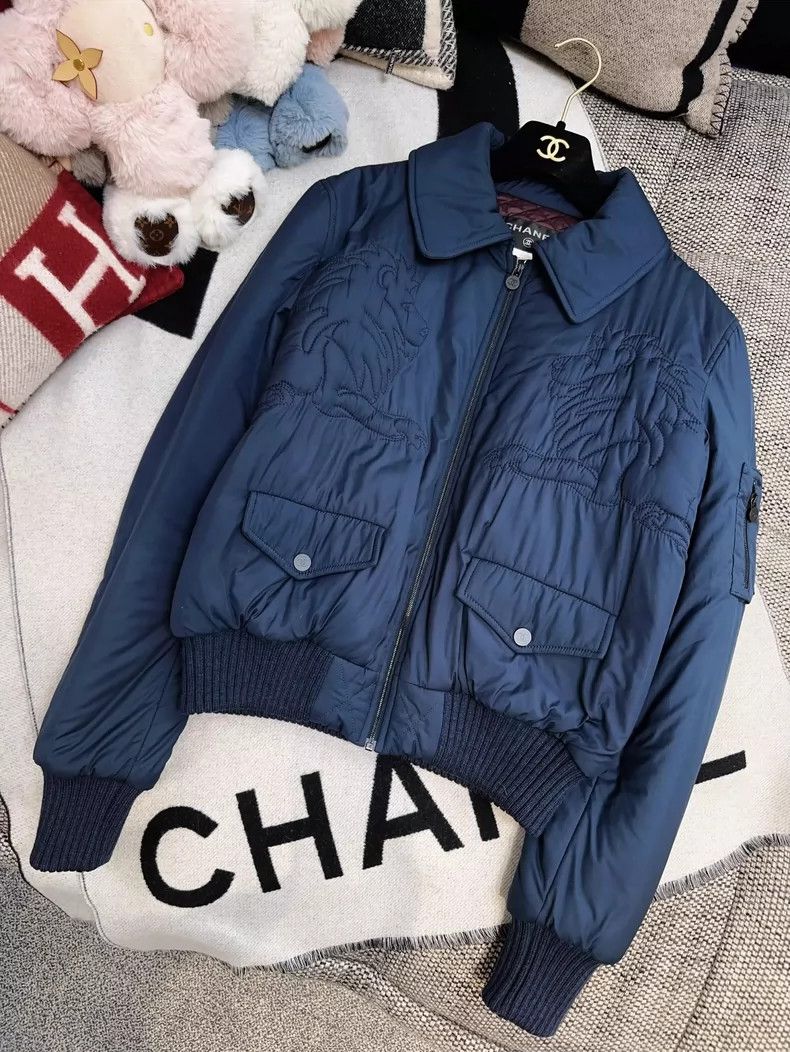 Chanel Chanel Deep Blue Lion-Embossed Cotton Jacket Size S / US 4 / IT 40 - 7 Thumbnail