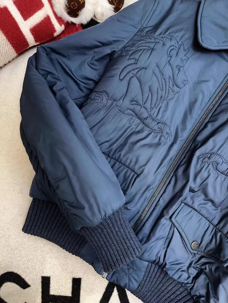 Chanel Chanel Deep Blue Lion-Embossed Cotton Jacket Size S / US 4 / IT 40 - 4 Thumbnail