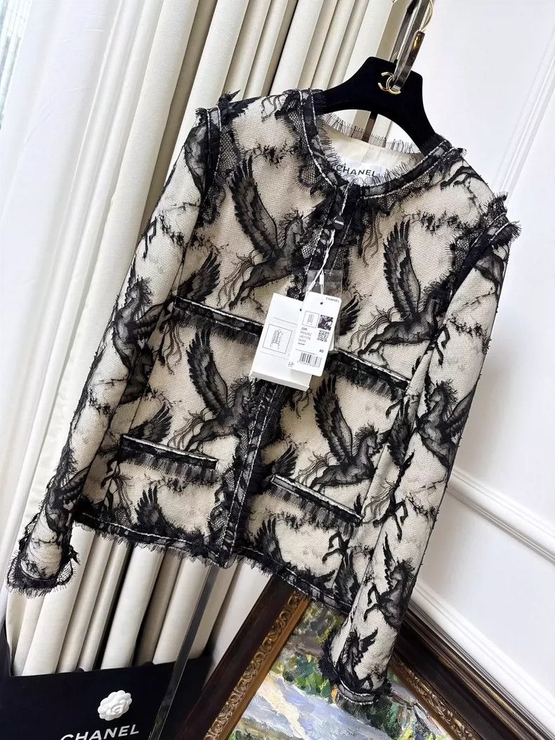 Chanel Chanel Black Lace Equestrian Jacket Size 40 Size L / US 10 / IT 46 - 7 Thumbnail