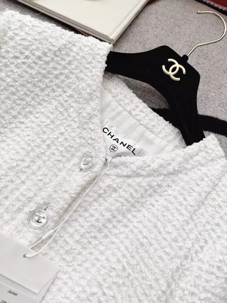 Chanel Chanel White Moonlight Woven Jacket Size S / US 4 / IT 40 - 6 Thumbnail