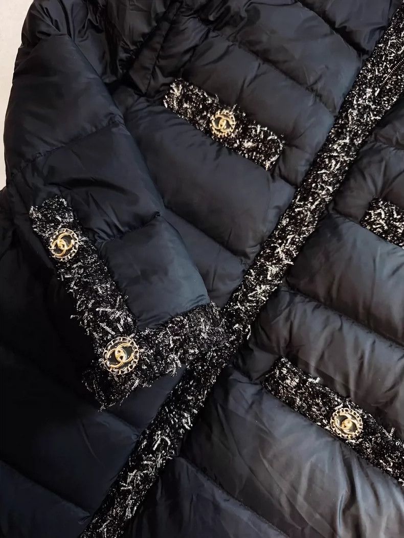 Chanel Chanel Black Long Padded Coat with Collar Size M / US 6-8 / IT 42-44 - 6 Thumbnail
