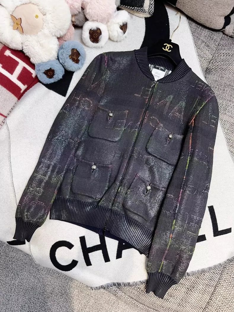 Chanel Chanel Colorful Knit Baseball Jacket Size S / US 4 / IT 40 - 3 Thumbnail