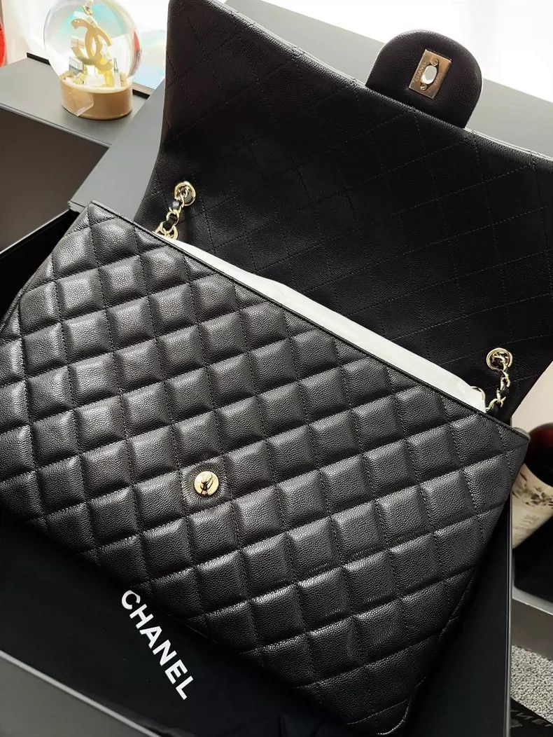 Chanel Chanel Black Large CF Airport Shoulder Bag Size ONE SIZE - 5 Thumbnail