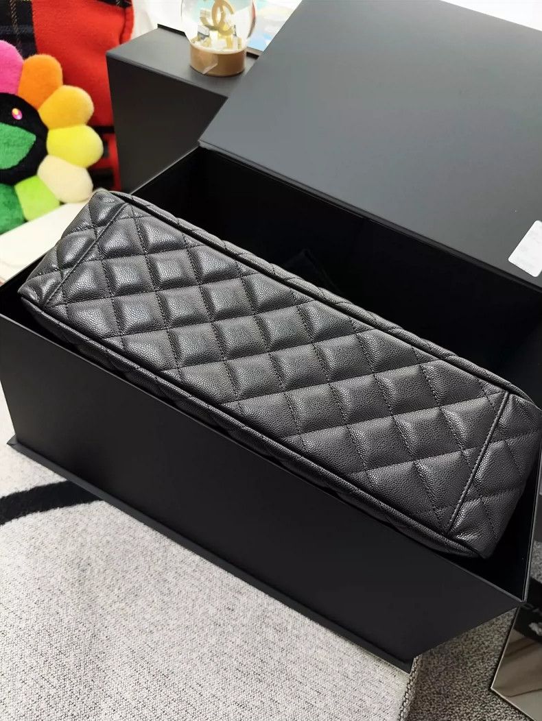 Chanel Chanel Black Large CF Airport Shoulder Bag Size ONE SIZE - 6 Thumbnail