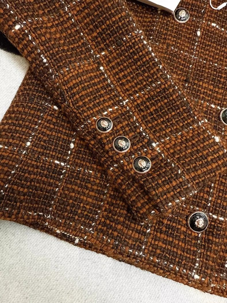 Chanel Chanel Brown Double-Breasted Tweed Jacket Size XS / US 0-2 / IT 36-38 - 3 Thumbnail