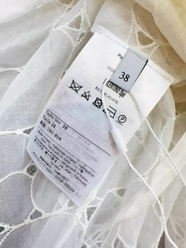 Valentino Valentino White and Blue Lace Dress Size M / US 6-8 / IT 42-44 - 8 Thumbnail