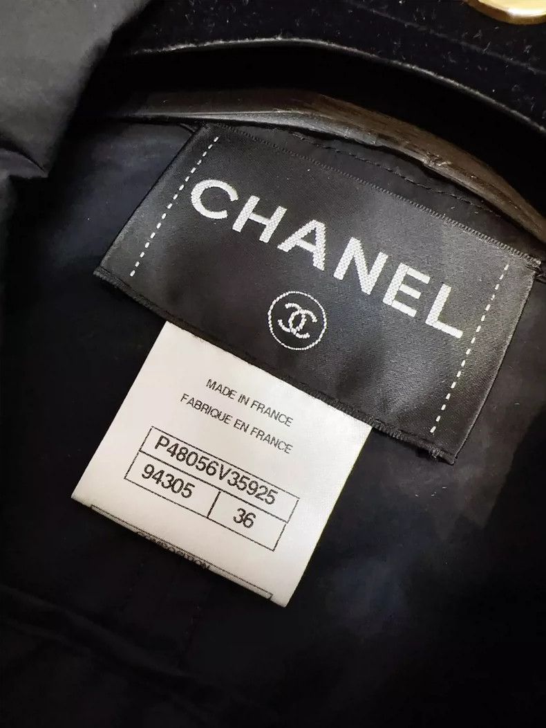 Chanel Chanel Black Long Coat with Silver Buttons Size S / US 4 / IT 40 - 5 Thumbnail