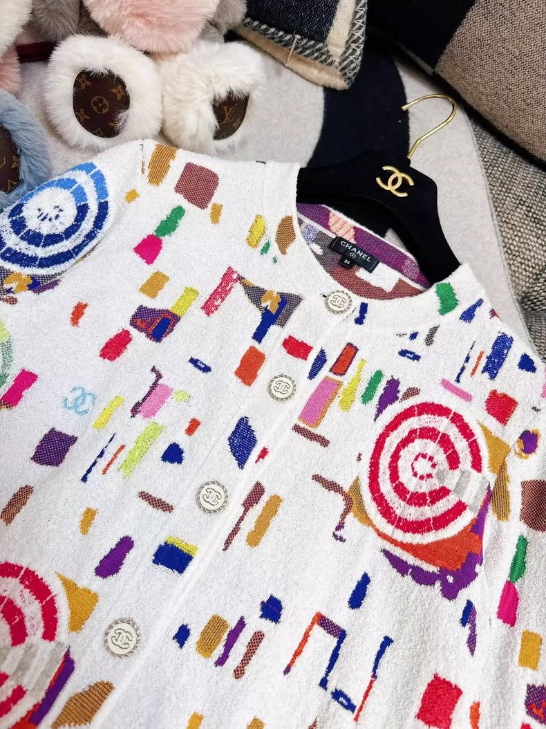 Chanel Chanel Colorful Patterned Cardigan Sweater Size S / US 4 / IT 40 - 5 Thumbnail