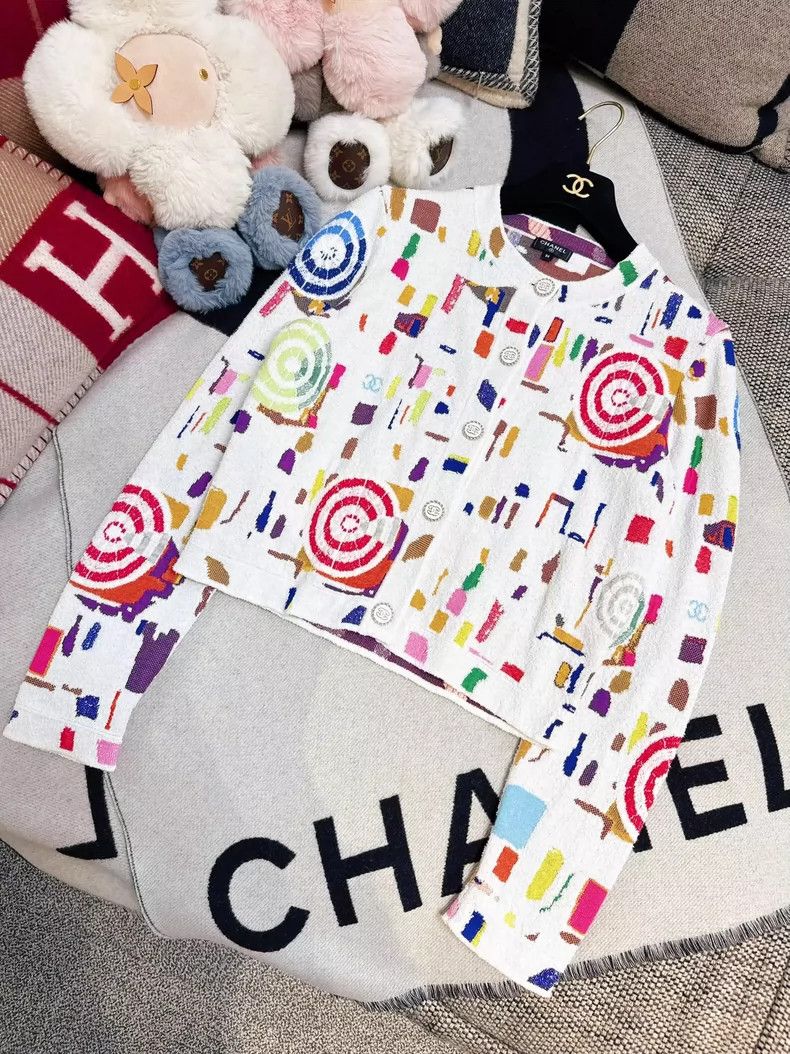 Chanel Chanel Colorful Patterned Cardigan Sweater Size S / US 4 / IT 40 - 4 Thumbnail