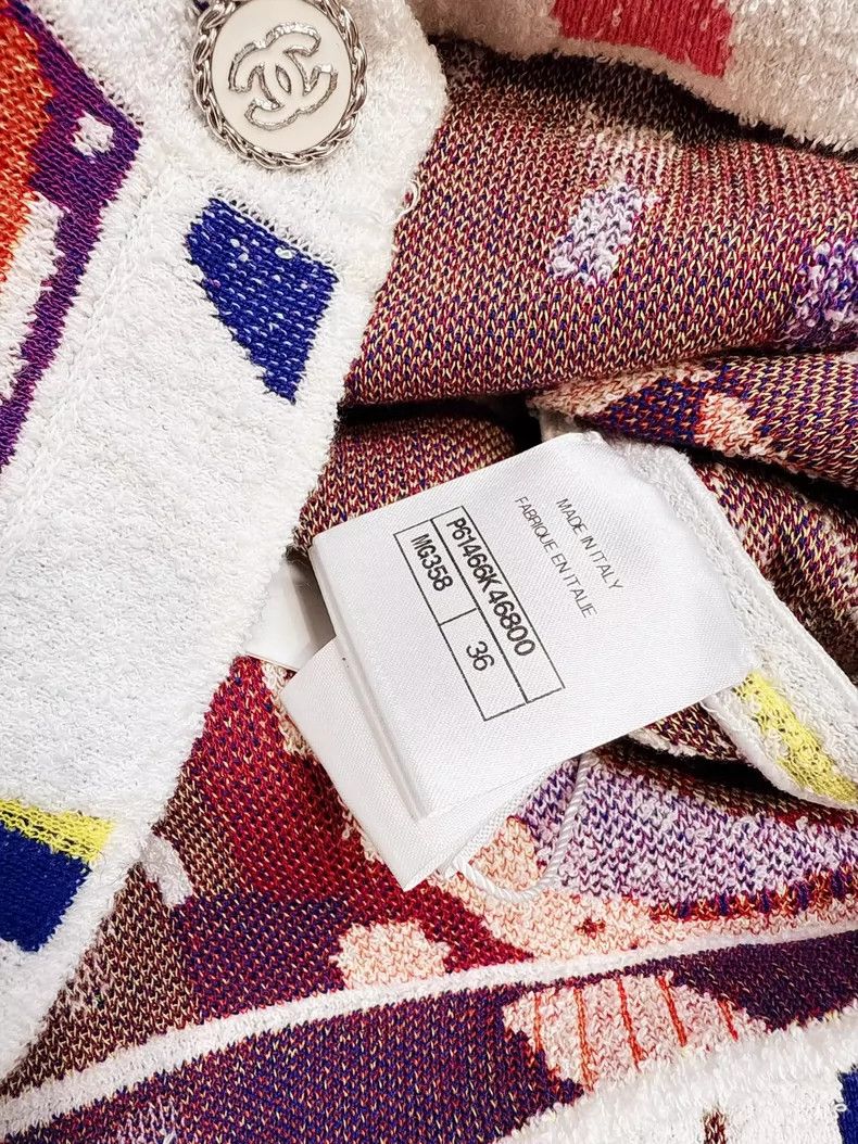 Chanel Chanel Colorful Patterned Cardigan Sweater Size S / US 4 / IT 40 - 7 Thumbnail