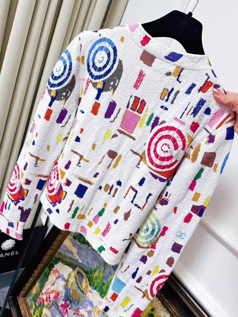 Chanel Chanel Colorful Patterned Cardigan Sweater Size S / US 4 / IT 40 - 3 Thumbnail