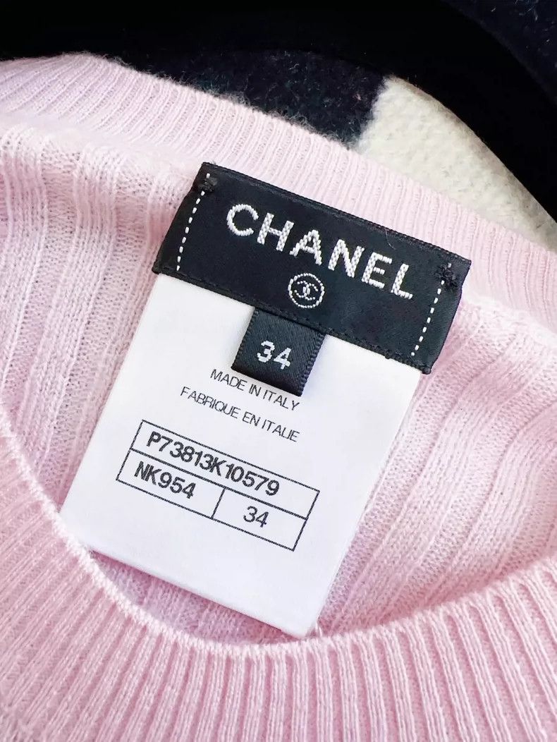 Chanel Chanel Pink Textured Knit Top Size XS / US 0-2 / IT 36-38 - 5 Thumbnail