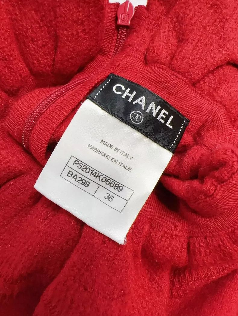 Chanel Chanel Red High Neck Wool Sweater 15A Size S / US 4 / IT 40 - 7 Thumbnail